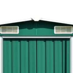 Vidaxl Vrtna lopa zelena 257x990x181 cm pocinkano jeklo