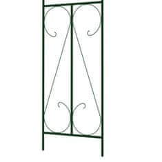 Vidaxl Vrtni obok črne barve 120x38x258 cm železo