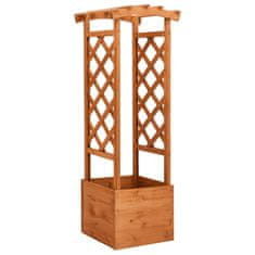 Vidaxl Cvetlično korito z mrežo in obokom 49x39x130 cm les jelke