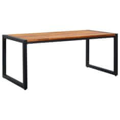 Vidaxl Vrtna miza z nogami U oblike 180x90x75 cm trden akacijev les