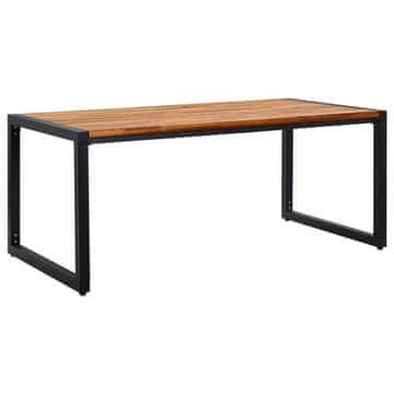 Vidaxl Vrtna miza z nogami U oblike 180x90x75 cm trden akacijev les