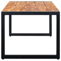 Vidaxl Vrtna miza z nogami U oblike 180x90x75 cm trden akacijev les