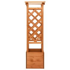 Vidaxl Cvetlično korito z mrežo in obokom 49x39x130 cm les jelke