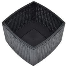 Vidaxl Stranska mizica antracitna 54x54x36,5 cm plastika