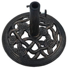 Greatstore Stojalo za senčnik črno in bronasto 9 kg 40 cm lito železo