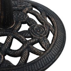 Greatstore Stojalo za senčnik črno in bronasto 9 kg 40 cm lito železo