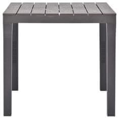 Vidaxl Vrtna miza mocha 78x78x72 cm plastika