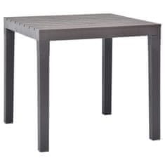 Vidaxl Vrtna miza mocha 78x78x72 cm plastika