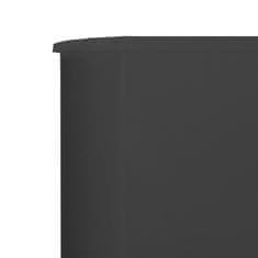 Vidaxl 3-panelni vetrobran tkanina 400x80 cm antraciten