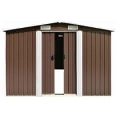 Vidaxl Vrtna lopa rjava 257x779x181 cm pocinkano jeklo