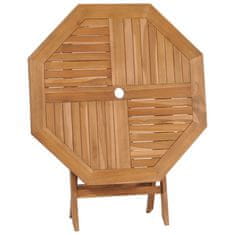 Vidaxl Zložljiva vrtna miza 85x85x76 cm trdna tikovina