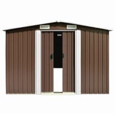 Vidaxl Vrtna lopa rjava 257x990x181 cm pocinkano jeklo