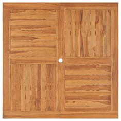Vidaxl Vrtna miza 120x120x75 cm trdna tikovina