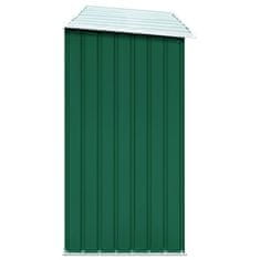 shumee Vrtna lopa za drva pocinkano jeklo 330x84x152 cm zelena