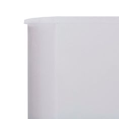 Greatstore 3-panelni vetrobran tkanina 400x80 cm peščeno bel