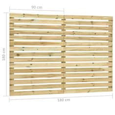 shumee Vrtni ograjni panel iz impregnirane borovine 180x180 cm