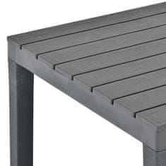 Vidaxl Vrtna miza antracitna 78x78x72 cm plastika