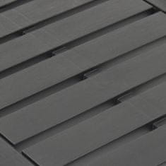 Vidaxl Vrtna mizica antracitna 78x55x38 cm plastična