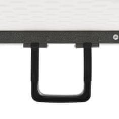 Vidaxl Zložljiva vrtna miza bela 180x72x72 cm HDPE