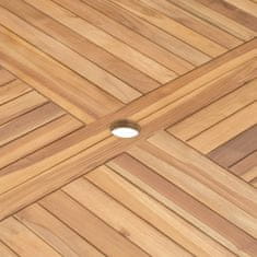 Vidaxl Zložljiva vrtna miza Ø 120 cm trdna tikovina
