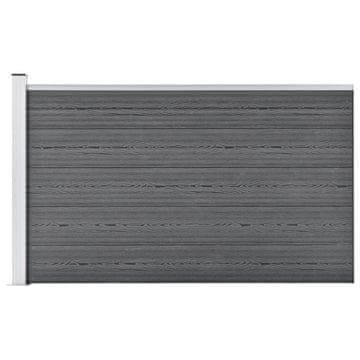 Vidaxl Vrtna ograja WPC 175x105 cm siva