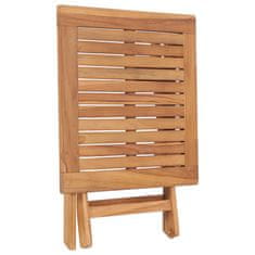 Vidaxl Zložljiva vrtna miza 45x45x45 cm trdna tikovina