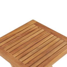 Vidaxl Zložljiva vrtna miza 45x45x45 cm trdna tikovina