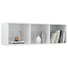 Vidaxl Knjižna / TV omara visok sijaj bela 36x30x114 cm iverna plošča