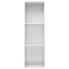 Vidaxl Knjižna / TV omara visok sijaj bela 36x30x114 cm iverna plošča