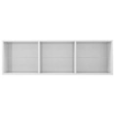 Vidaxl Knjižna / TV omara visok sijaj bela 36x30x114 cm iverna plošča