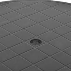 Vidaxl Vrtna miza antracitna 89 cm plastika