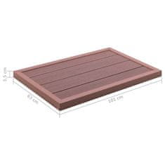 Greatstore Talni element za solarni tuš rjav 101x63x5,5 cm WPC