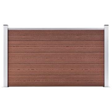 Vidaxl Vrtna ograja WPC 180x105 cm rjava