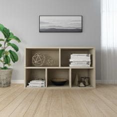 Vidaxl Knjižna omara / komoda sonoma hrast 50x25x80 cm iverna plošča