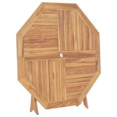 Vidaxl Zložljiva vrtna miza 120x120x75 cm trdna tikovina