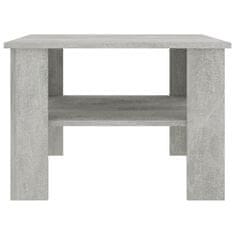 Greatstore Klubska mizica betonsko siva 60x60x42 cm iverna plošča