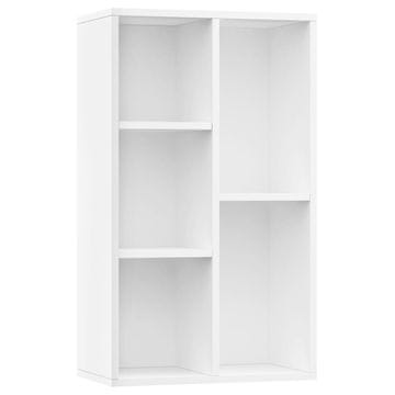Vidaxl Knjižna omara / komoda bela 50x25x80 cm iverna plošča