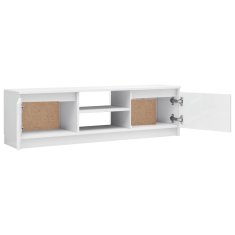 Vidaxl TV omarica visok sijaj bela 120x30x35,5 cm iverna plošča