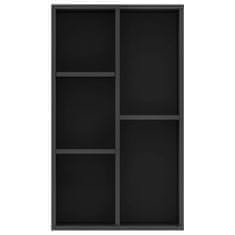 Vidaxl Knjižna omara / komoda črna 50x25x80 cm iverna plošča