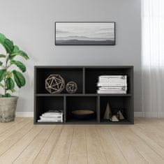 Vidaxl Knjižna omara / komoda črna 50x25x80 cm iverna plošča