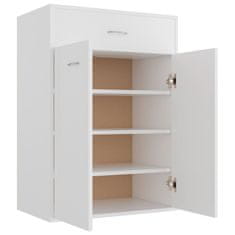Vidaxl Omara za čevlje bela 60x35x84 cm iverna plošča