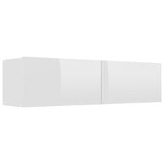 Vidaxl TV omarica visok sijaj bela 120x30x30 cm iverna plošča