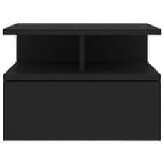 Vidaxl Stenske nočne omarice 2 kosa črne 40x31x27 cm inženirski les