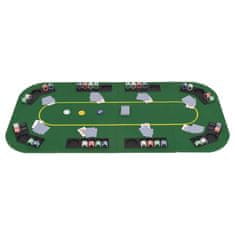 Vidaxl Zložljivo poker namizje za 8 igralcev pravokotno zeleno
