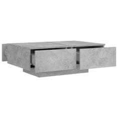 Greatstore Klubska mizica betonsko siva 90x60x31 cm iverna plošča