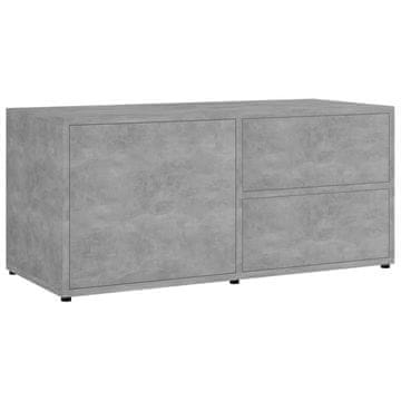 Vidaxl TV omarica betonsko siva 80x34x36 cm iverna plošča