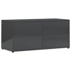 Vidaxl TV omarica visok sijaj siva 80x34x36 cm iverna plošča