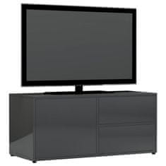 Vidaxl TV omarica visok sijaj siva 80x34x36 cm iverna plošča
