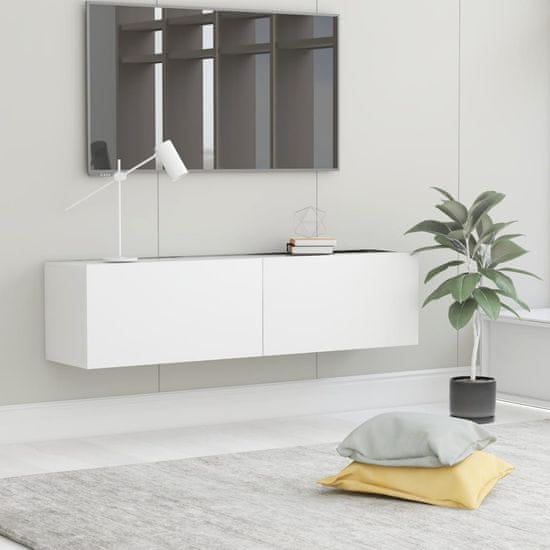 Vidaxl TV omarica bela 120x30x30 cm iverna plošča