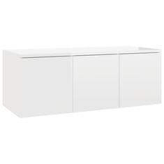 Vidaxl TV omarica visok sijaj bela 80x34x30 cm iverna plošča